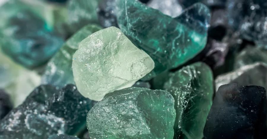 Green Fluorite crystal