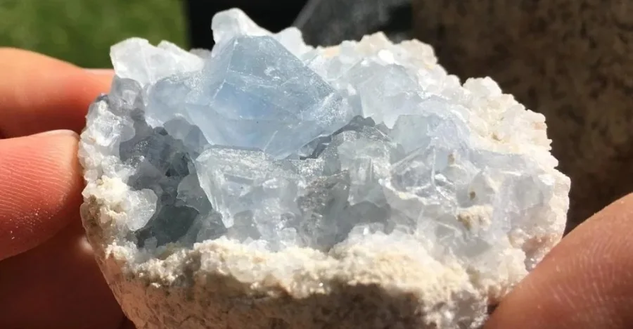 Celestite crystal