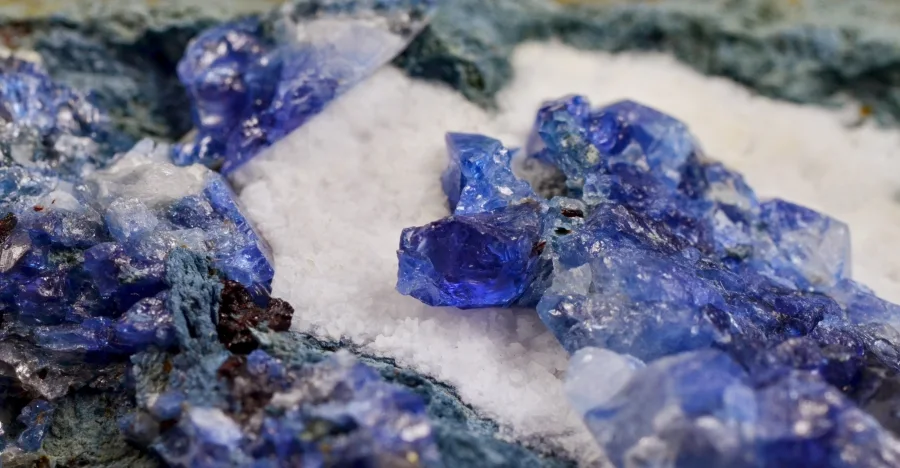 Benitoite crystal
