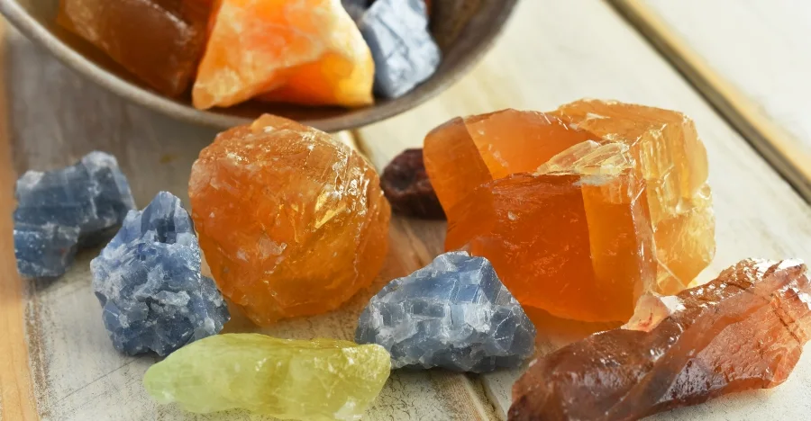 Honey Calcite crystal