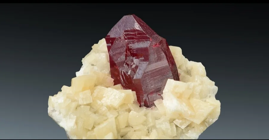 Cinnabar crystal