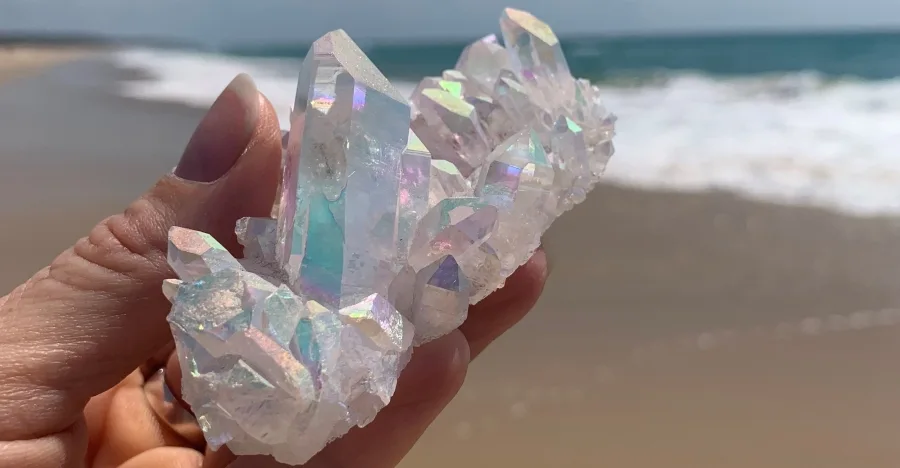 Opal Aura Quartz crystal